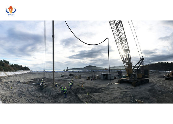 Steenkolomconstructie Bottom Feed Vibroflot Cohesieve bodemverbetering
